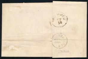 1864 2kr nyomtatványon "G:BECSKEREK" - "BAZIASCH"