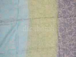 Pashmina kék-zöld színű stóla, 70x200 cm