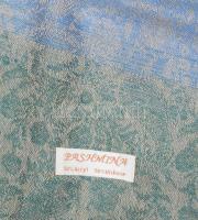 Pashmina kék-zöld színű stóla, 70x200 cm