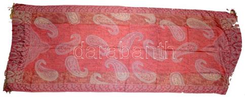 Piros alapon mintás stóla, 70x200 cm