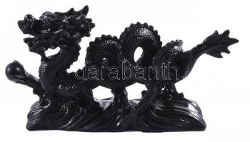 Rezin sárkány asztaldísz, 22x10 cm