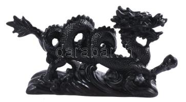 Rezin sárkány asztaldísz, 22x10 cm