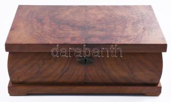 Fa doboz, kulcs nélkül, 26x16x10 cm