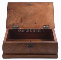 Fa doboz, kulcs nélkül, 26x16x10 cm