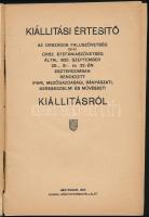 1925 Kiállítási értesítő az Országos Faluszövetség és az Orsz. Stráfánia Szövetség Esztergomban rend...