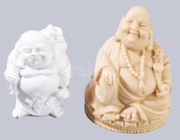 2 darab rezin Buddha asztaldísz, m: 11 cm
