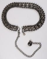 Kövekkel kirakott design öv, h: 104 cm