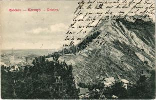 1908 Barcarozsnyó, Rozsnyó, Rasnov, Rosenau; látkép, vár / general view, castle (EK)