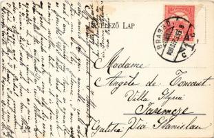 1908 Barcarozsnyó, Rozsnyó, Rasnov, Rosenau; látkép, vár / general view, castle (EK)