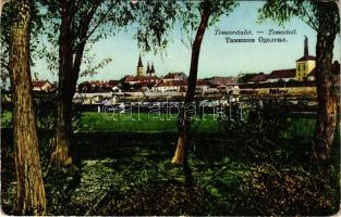 1915 Pancsova, Pancevo; Temes részlet. Kohn Samu kiadása / Temesteil / river Temes + "Katonai Ellenőrző Bizottság" (EM)