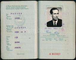 1966 Magyar útlevél svájci vízummal