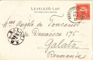 1904 Kereszténysziget, Grossau, Cristian; Evangelische Kirche / Evangélikus erődtemplom / Lutheran c...