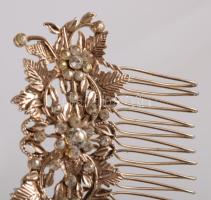 Strasszköves hajdísz hajtű, 7,5x5,5 cm