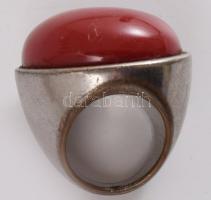 3 darab piros köves ékszer, nyaklánc, karkötő, gyűrű