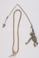 2 darab állatmedálos fém nyaklánc