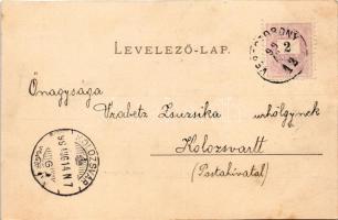 1899 Vöröstorony-szoros, Rotenturmpass; Billes Vendéglője, lovashintó. Jos. Drotleff / Gasthaus Bill...