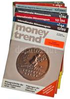 Money Trend német nyelvű numizmatikai folyóirat 15db lapszáma, 1993-2002 közötti időszakból