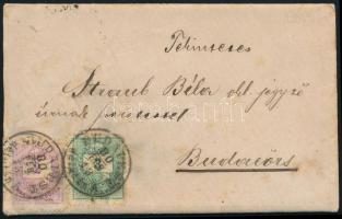 1880 2kr + 3kr levélen "BUDAPEST / DÉLELŐTT" - Budaörs