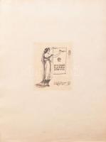 Crane, Walter (1845-1915): Dr. Czakó Elemér könyve (ex libris). Rézkarc, papír. Jelzett a karcon. 9x...