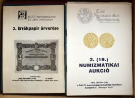 Vegyes 27db-os magyar árverési katalógus tétel, közte BÁV, Nudelman, Tátra Galéria, Kővágó - Globe