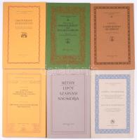 A Kner Nyomdaipari Múzeum füzetei, 15 db: Petőcz Károly: Műhelykultúra és stílus.; Képzőművészet a könyvművészetben.; Gaál Endre: A Tevan-nyomda betűmintái.; Papp János: A szép könyv dicsérete.; stb. Békéscsaba-Gyoma, 1982-1991, Kner Nyomda. Kiadói papírkötés.