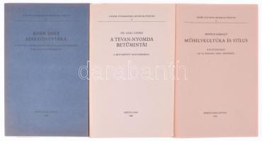 A Kner Nyomdaipari Múzeum füzetei, 15 db: Petőcz Károly: Műhelykultúra és stílus.; Képzőművészet a k...