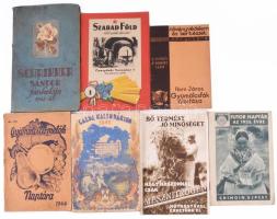 10 db vegyes, főként mezőgazdasági témájú könyv és kiadvány: Horn János: Gyümölcsfák átoltása.; Gazd...