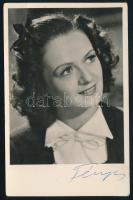 Fényes Alice (Aliz) (1918-2007) színésznő saját kézzel aláírt fotólapja