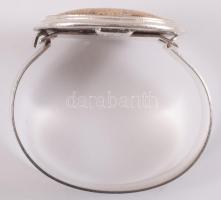 UBU Paris ezüstözött karkötő, jelzett, jáspis berakással