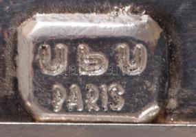 UBU Paris ezüstözött karkötő, jelzett, jáspis berakással