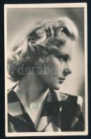 Goll Bea (1927-2014) színésznő, táncosnő saját kézzel aláírt képeslapja