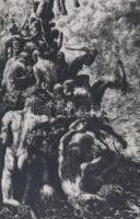 Megyesi (Medgyesi) Schwartz Antal (1897-1978): Jelenet (cím nélkül). Rézkarc, papír, jelzett, üvegez...