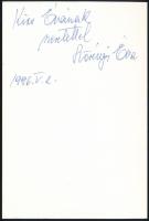 Szörényi Éva (1917-2009) színésznő saját kézzel dedikált fotója