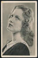 Szörényi Éva (1917-2009) színésznő saját kézzel aláírt képeslapja