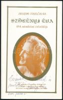 1997 Jubileumi díszelőadás Szörényi Éva 65-ik színművészi évfordulója. Programfüzet, 22 p. Szörényi Éva (1917-2009) színésznő által DEDIKÁLT példány.