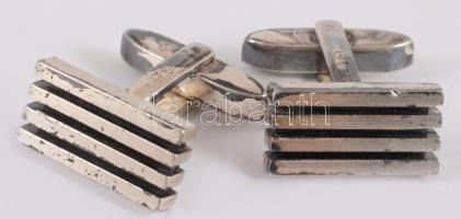 Részben ezüst (Ag) mandzsetta pár, jelzett, bruttó 19,3g