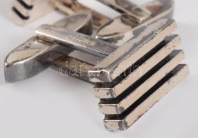 Részben ezüst (Ag) mandzsetta pár, jelzett, bruttó 19,3g