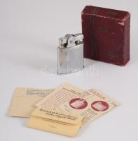 Ronson öngyújtó, dobozában, papírjaival, m: 5 cm