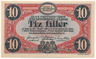 1916. Zalaegerszeg / hadifogolytábor 1916. augusztus 15. 10f arab sorozat és sorszámmal, "9 0285" T:UNC,AU Hungary / Zalaegerszeg / POW camp 1916.08.15. 10 Heller with arabic serial numbers "9 0285" C:UNC,AU Adamo HHZ-1.1V