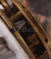 Antik ezüst (Ag) tokos kulcsos zsebóra, kulccsal, működő jelzett szerkezettel, sérült számlappal, d:...