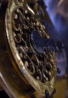 Antik ezüst (Ag) tokos kulcsos zsebóra, kulccsal, működő jelzett szerkezettel, sérült számlappal, d:...