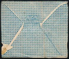 1920 Boríték hátoldalán 3 db Debrecen 20f megszállási bélyeg "POLGÁR" bélyegzéssel, Bodor ...