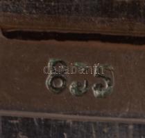 Ezüst (ag) pudrié, jelzett, 4,5x5 cm, bruttó 36g