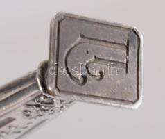 Ezüst (ag) pecsételő, jelzett, h: 8,5 cm, bruttó 13,7g
