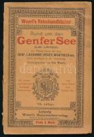 Léman, Lac: Rund um den Genfer See. Leipzig, 1903, Woerl's Reisebüchverlag. Kiadói papírkötés, gerinc sérült, kissé kopottas állapotban, térképmelléklettel.