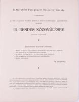 1910 Muraközi Pezsgőgyár Csáktornyán Mérleg 8p