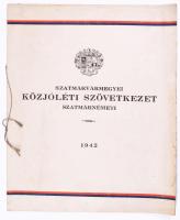 1942 Szatmárvármegyei Közjóléti Szövetkezet Szatmárnémeti 1942. (mérlege) 14p.