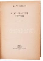 Papp István: Finn-magyar szótár. Bp., 1970, Akadémiai. Kiadói egészvászon kötés, jó állapotban
