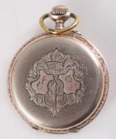 Movado Sureté ezüst (Ag) tokos zsebóra, jelzett, működik, d: 42mm, bruttó 60g