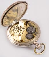 Movado Sureté ezüst (Ag) tokos zsebóra, jelzett, működik, d: 42mm, bruttó 60g